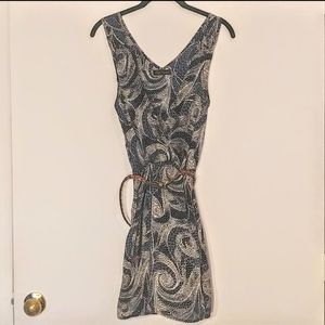 3 for $12 navy and off white dress